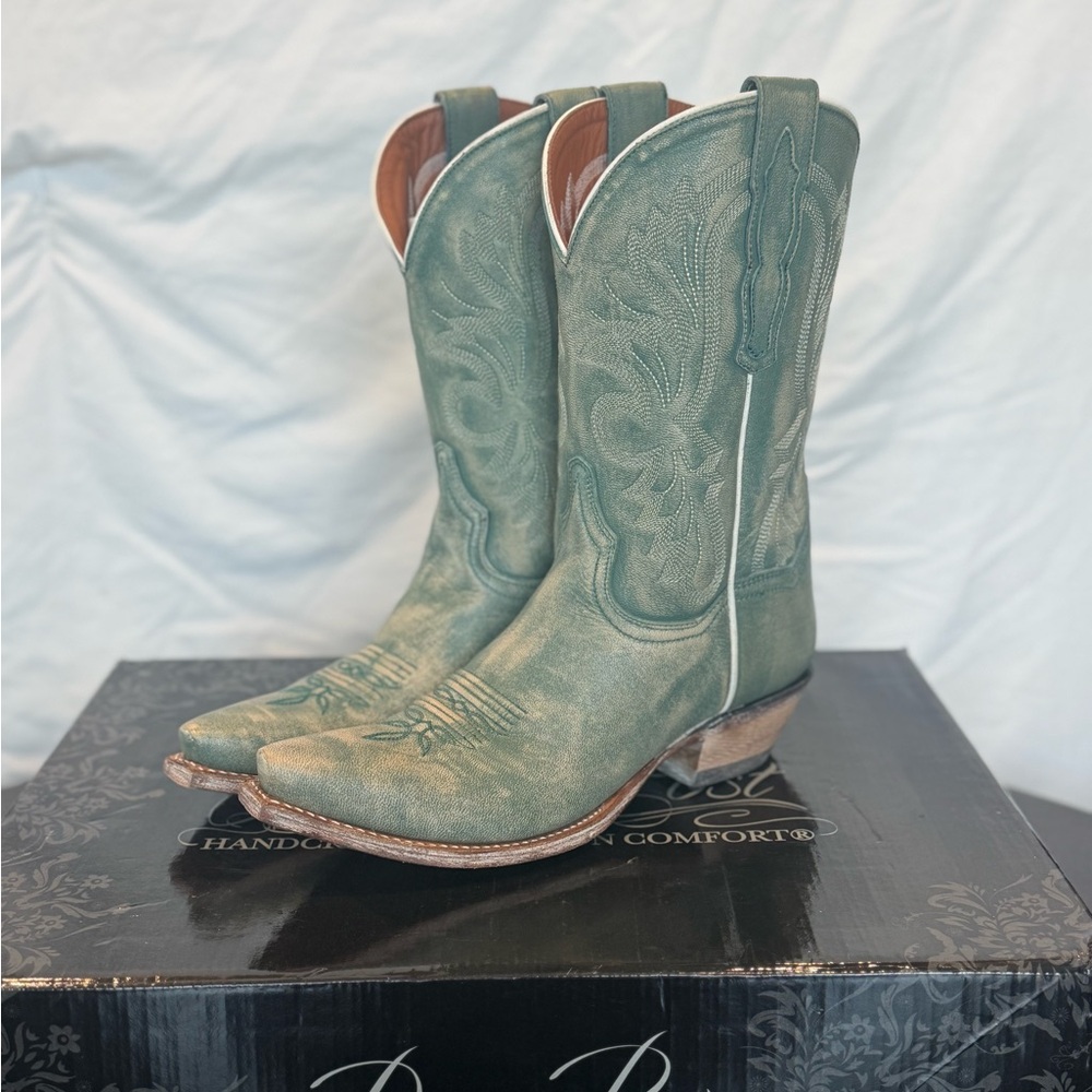 Dan Post Turquoise Cowboy Boots - Picture 2 of 4